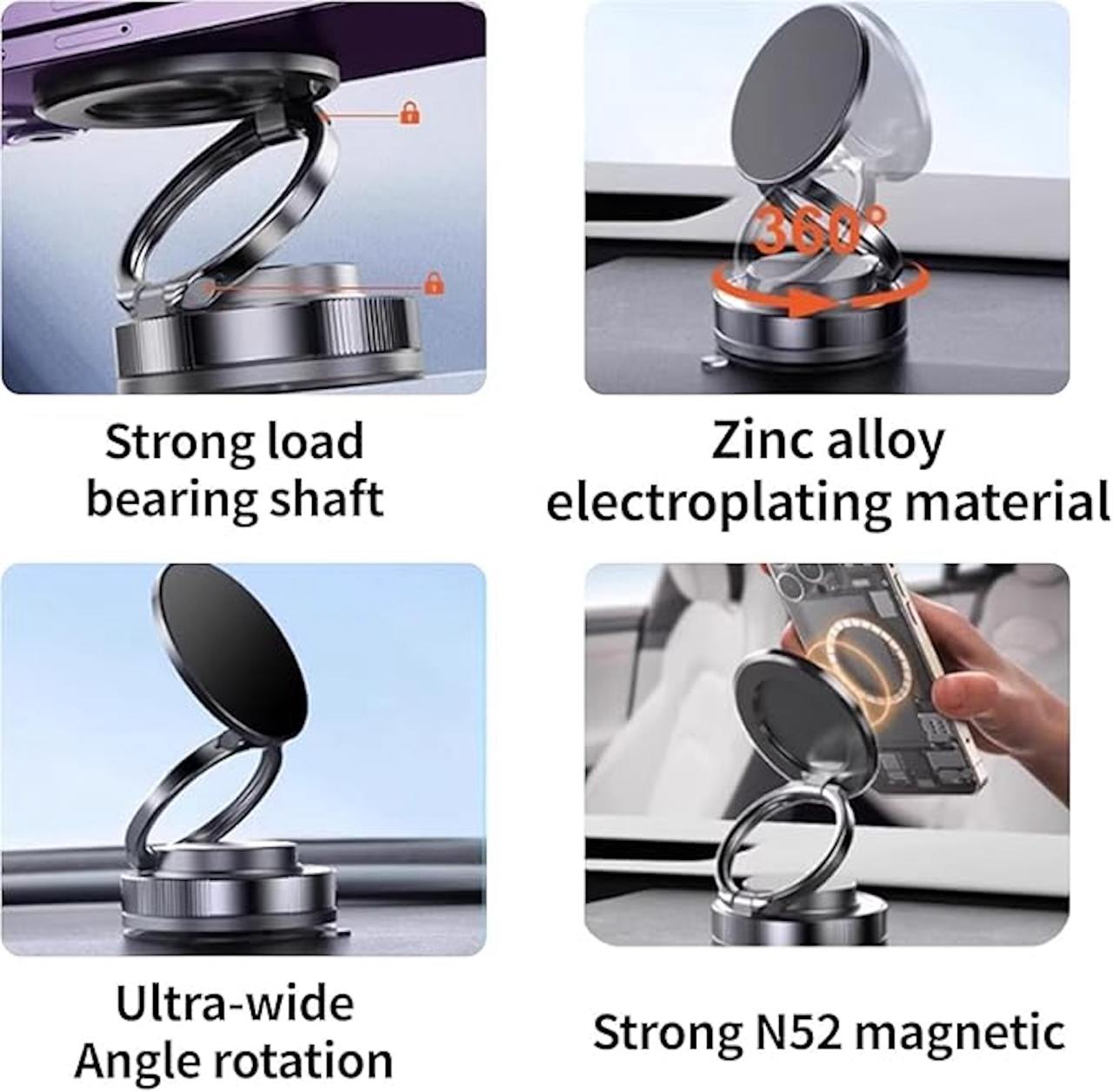 Mobile Holder - Powerful Vacuum Magnetic Suction Phone Holder